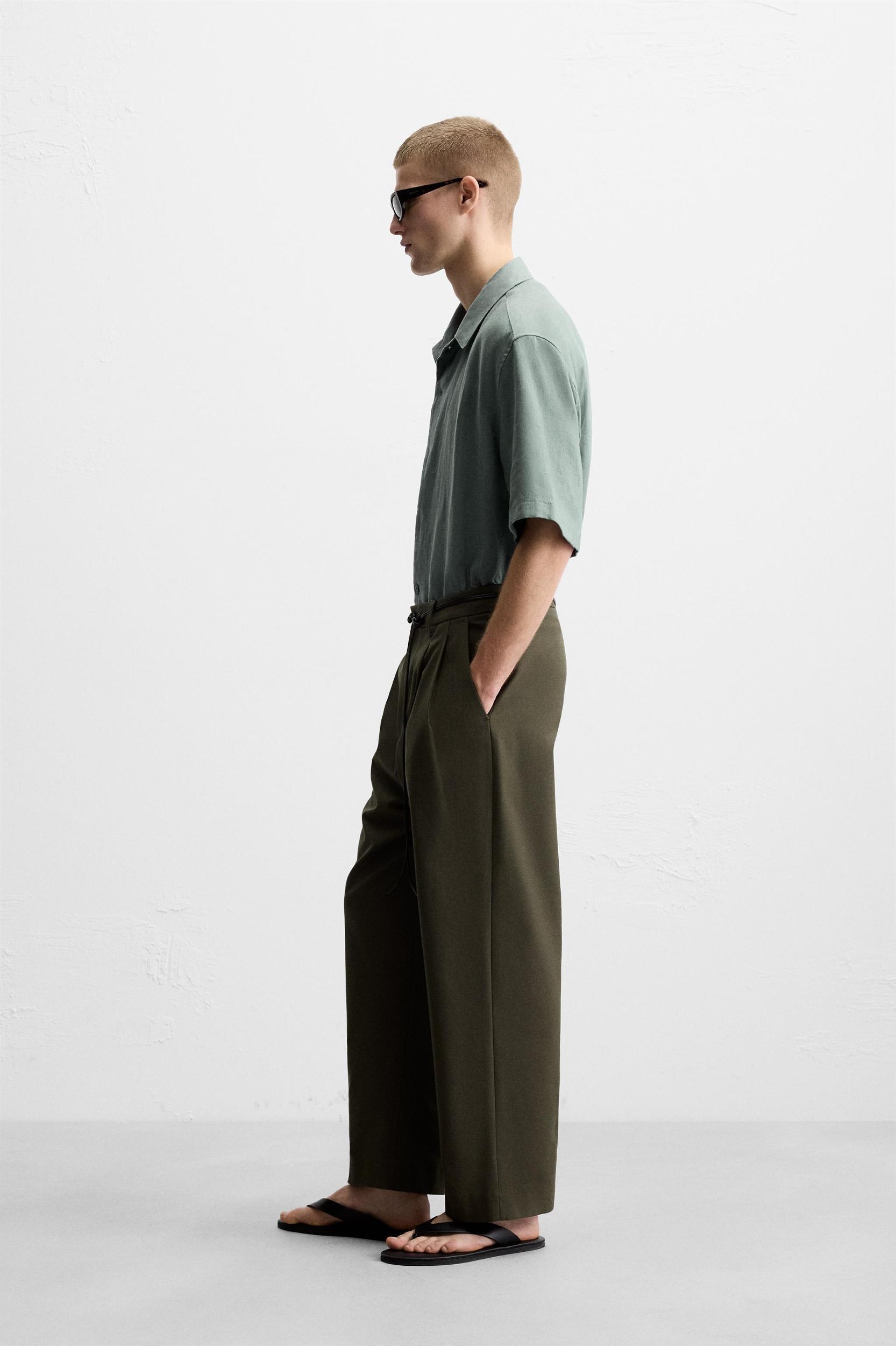 100% LINEN RELAXED FIT SHIRT Product Image