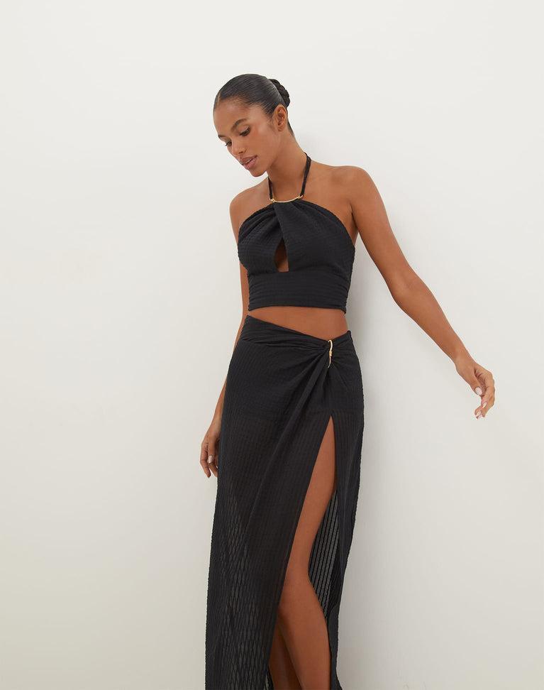 Coco Detail Top - Black Product Image