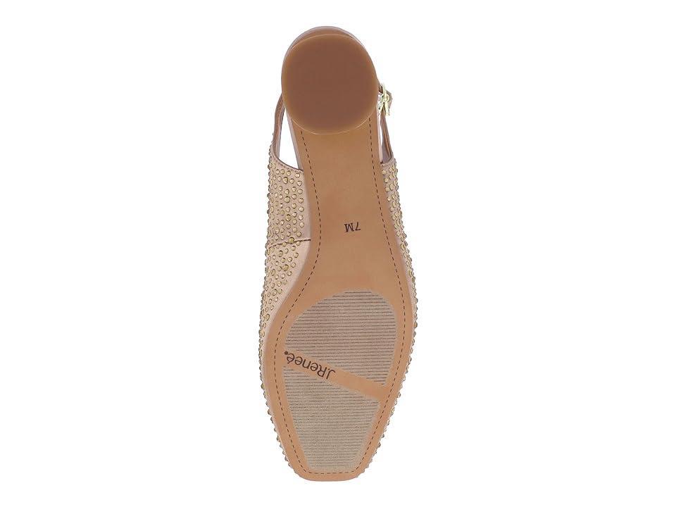 J. Renee Baline Satin Rhinestone Slingback Pumps Product Image