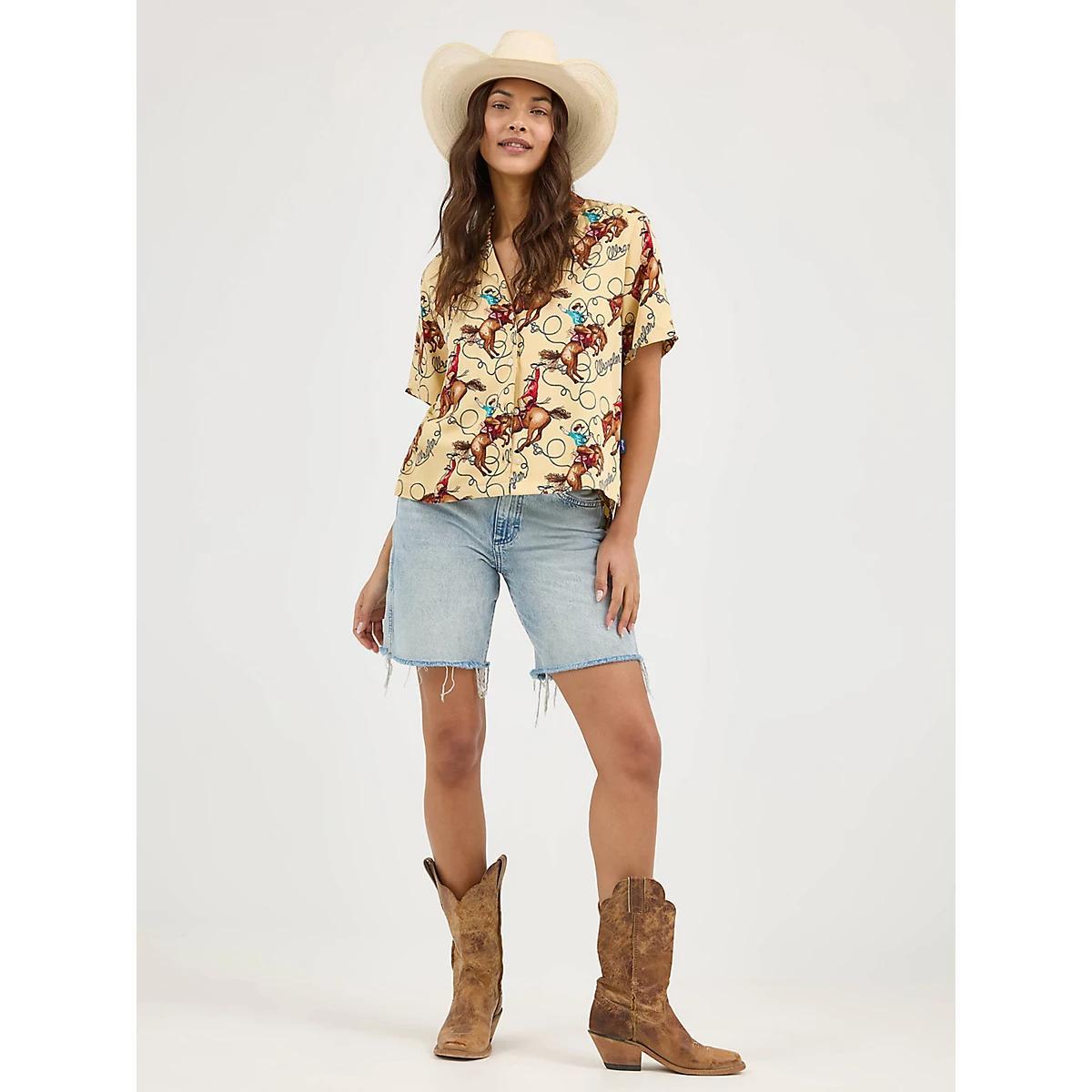 Women's Wrangler Retro® Cowgirl Camp Shirt | Women's TOPS | Wrangler® Product Image
