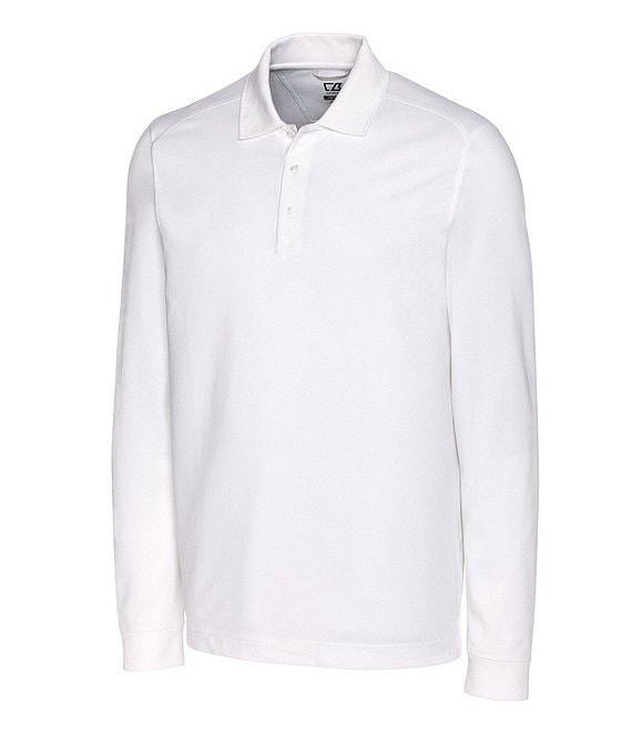 Cutter & Buck Big & Tall Advantage Tri-Blend Pique Performance Stretch Long-Sleeve Polo Shirt Product Image