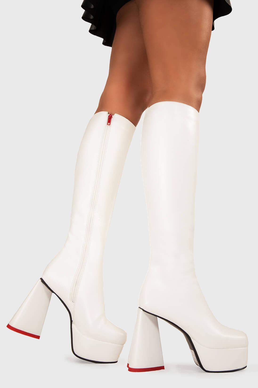 Sweet Talker Wide Calf Platform Knee High Boots Product Image