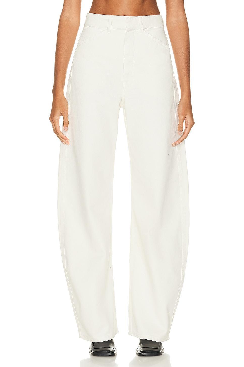 Lemaire High Waisted Curved Pant in Black Product Image