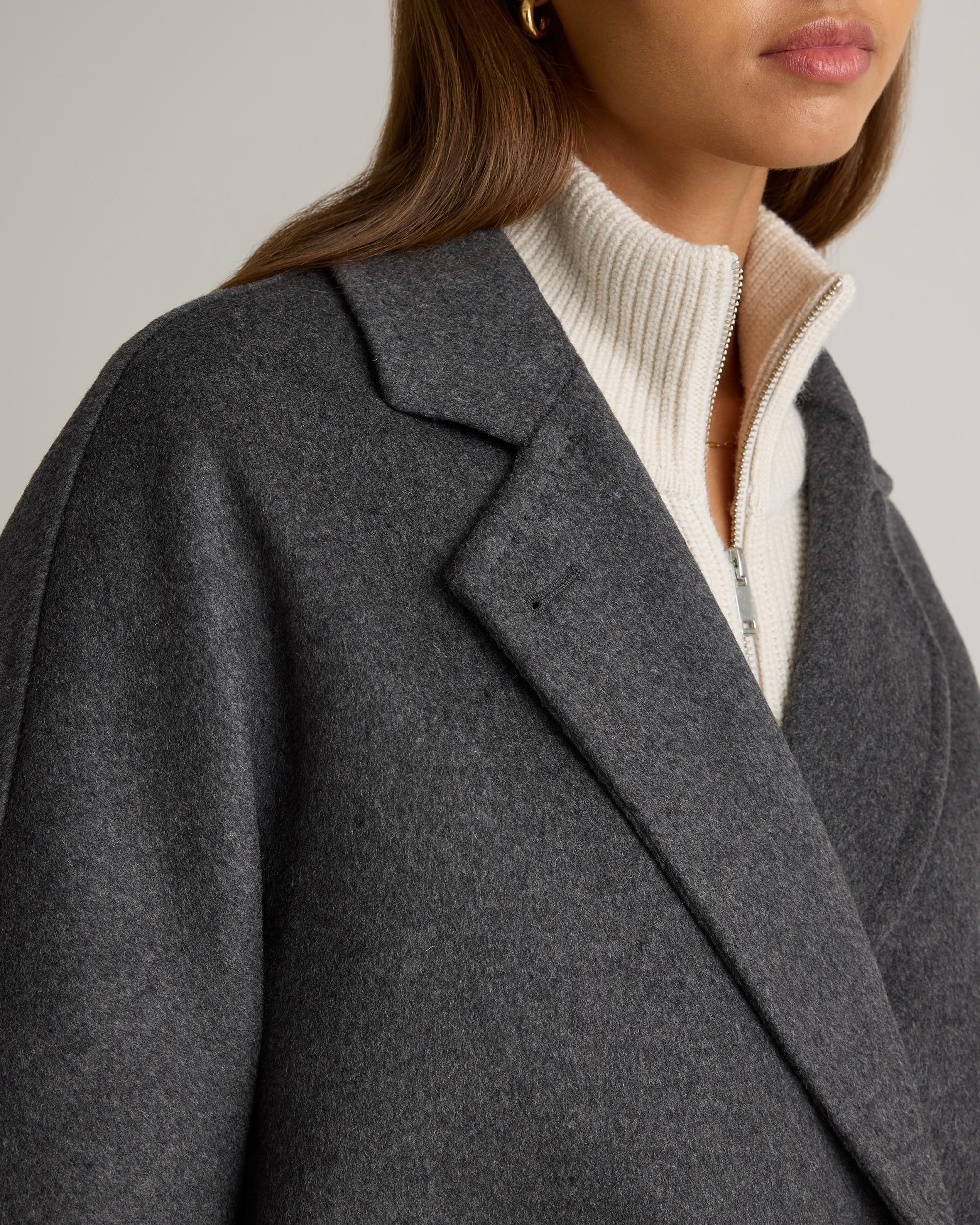 Quince | Women's Italian Wool Double-Breasted Slouch Coat Size XL Product Image