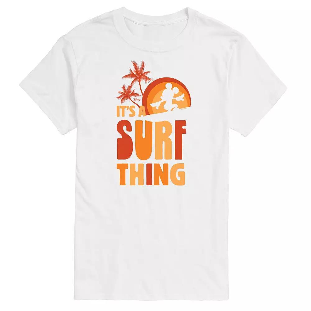 Disneys Mickey Mouse Big & Tall Its A Surf Thing Graphic Tee, Mens Product Image