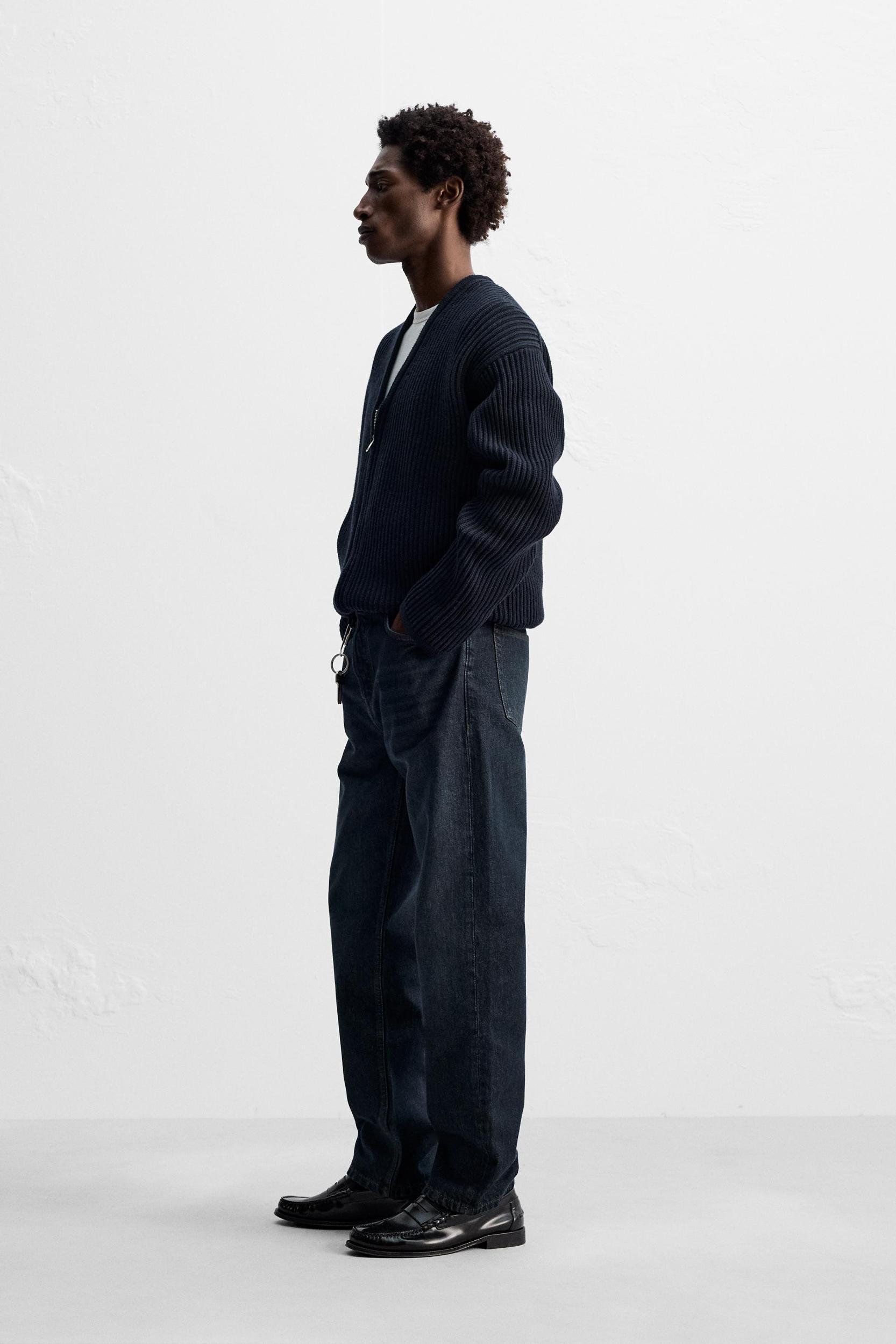 TEXTURED ZIP CARDIGAN Product Image