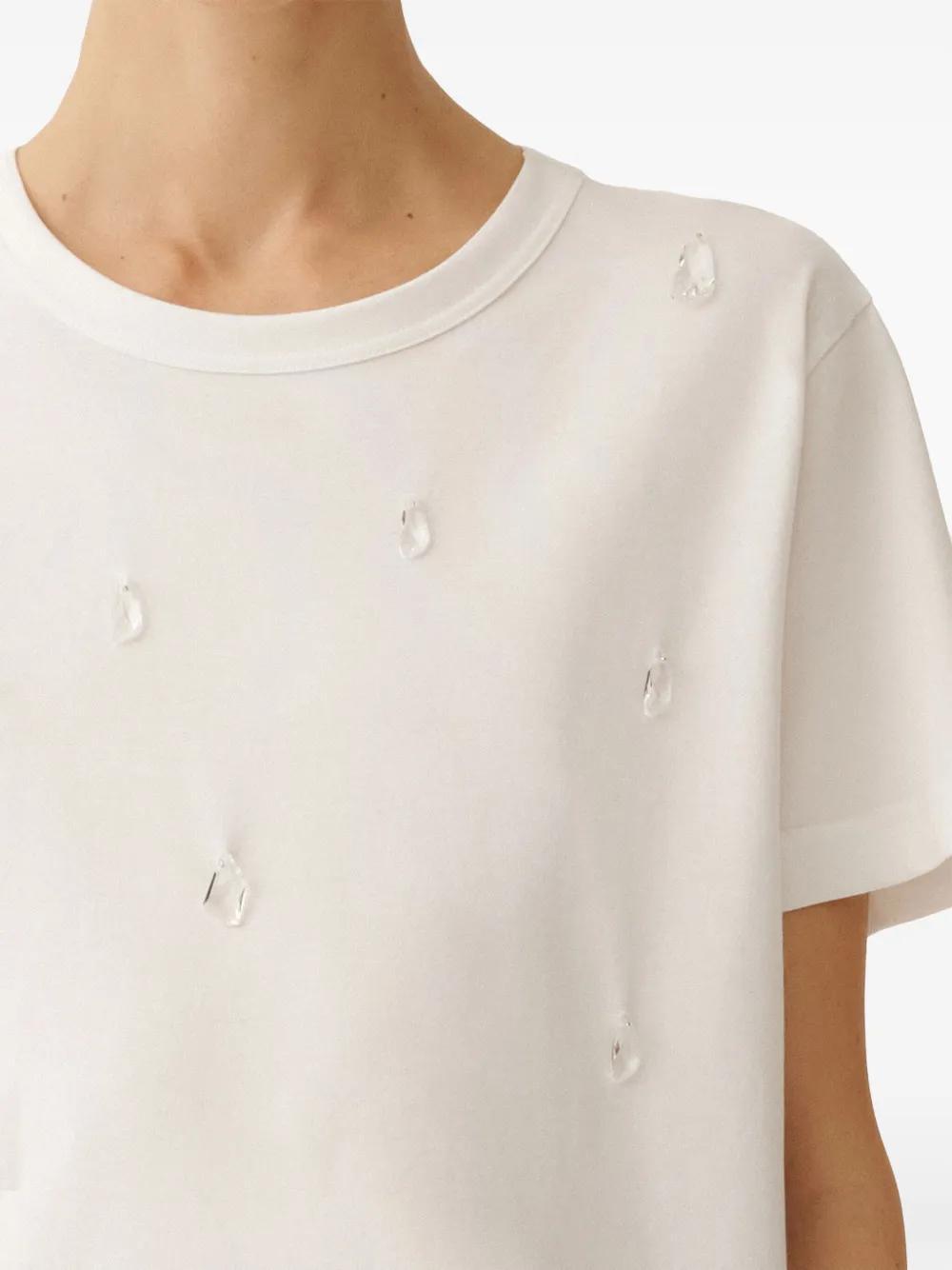 FABIANA FILIPPI Jersey T-shirt In White Product Image