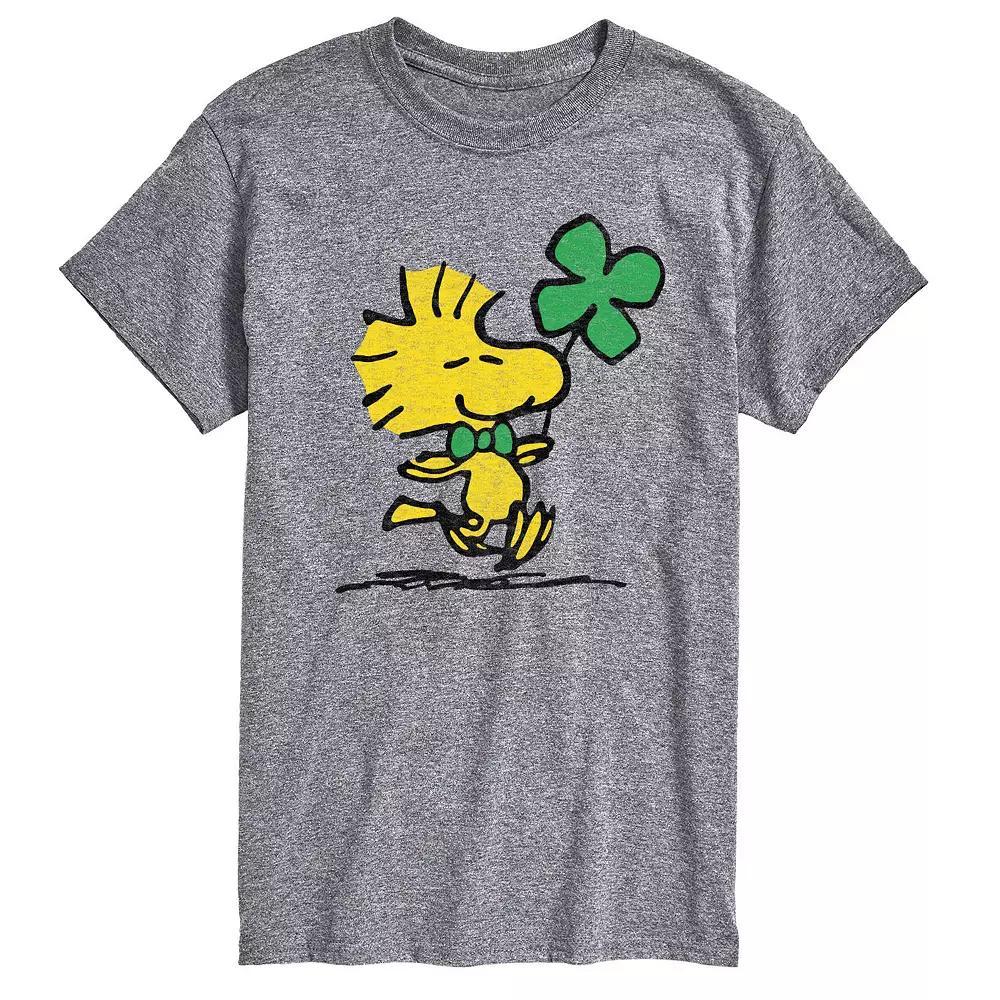 Big & Tall Peanuts Woodstock & Clover Graphic Tee, Mens Grey Gray Product Image