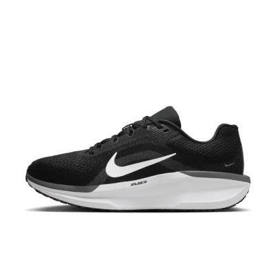 Nike Winflo 11 Men's Road Running Shoes, Size: 11 4E, Black White Gray Product Image