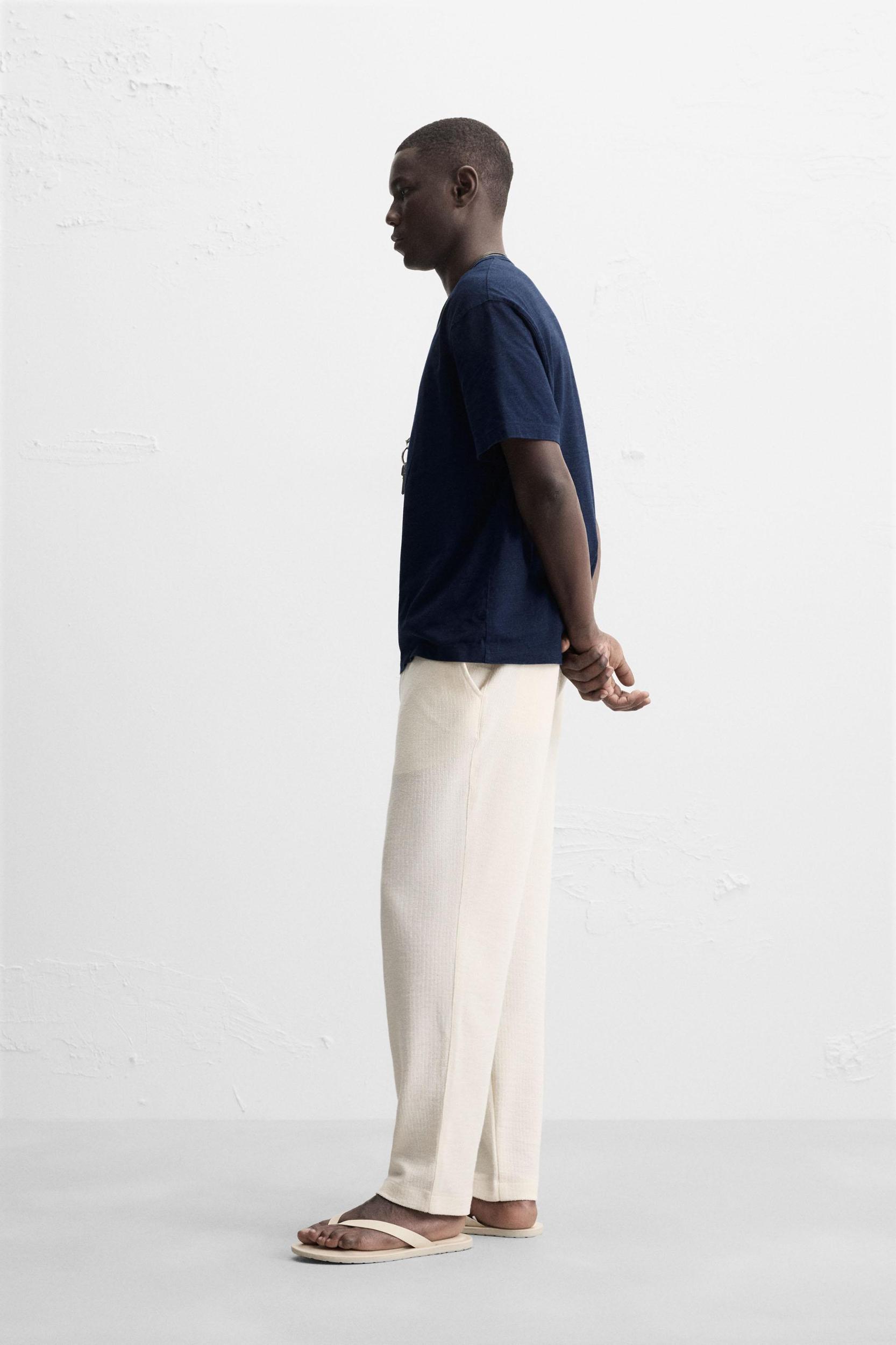 TEXTURED CHINO PANTS Product Image