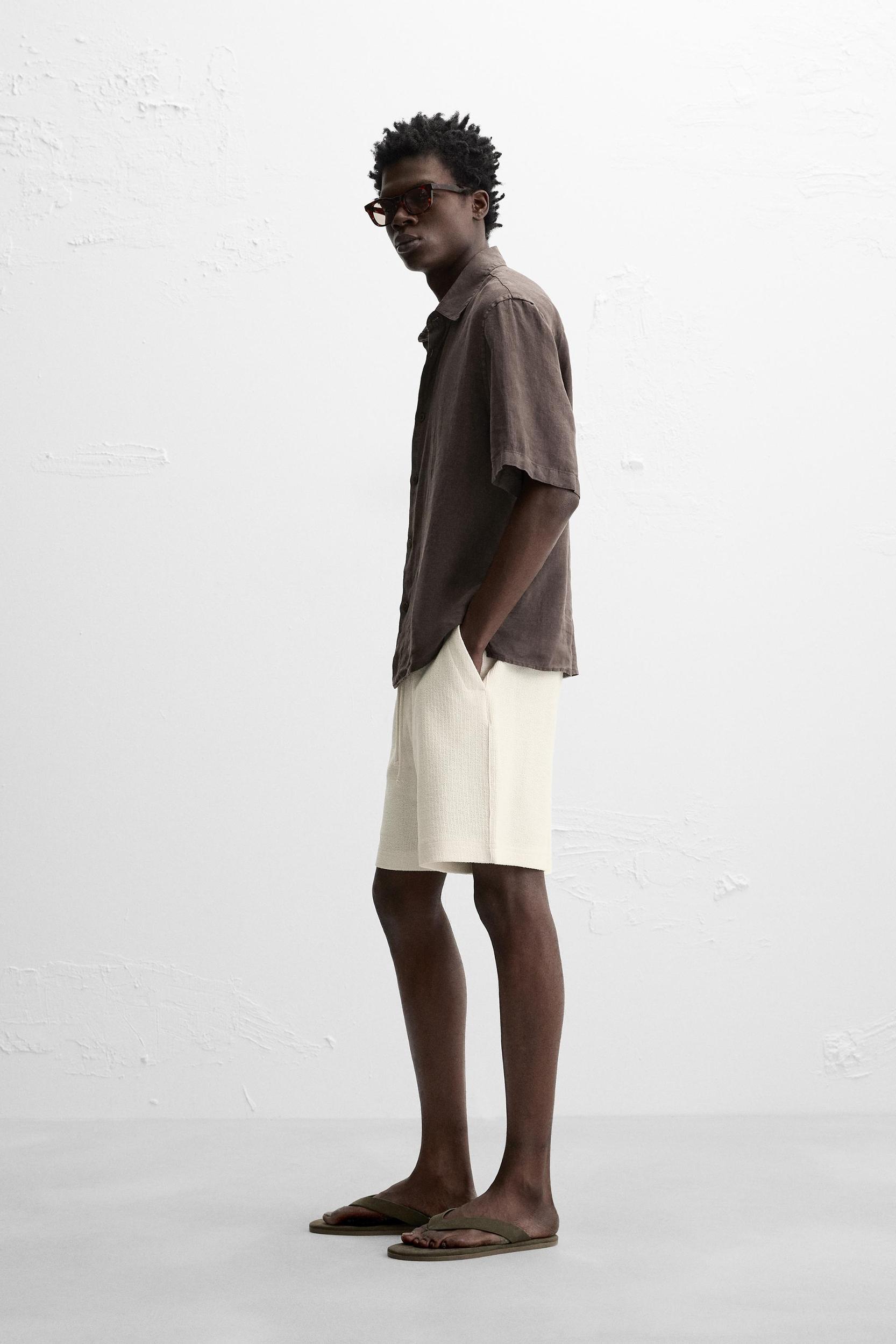 TEXTURED JOGGER SHORTS Product Image