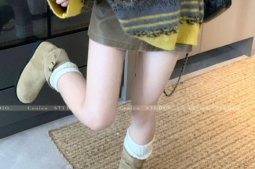 V-Neck Color Block Oversized Sweater Product Image