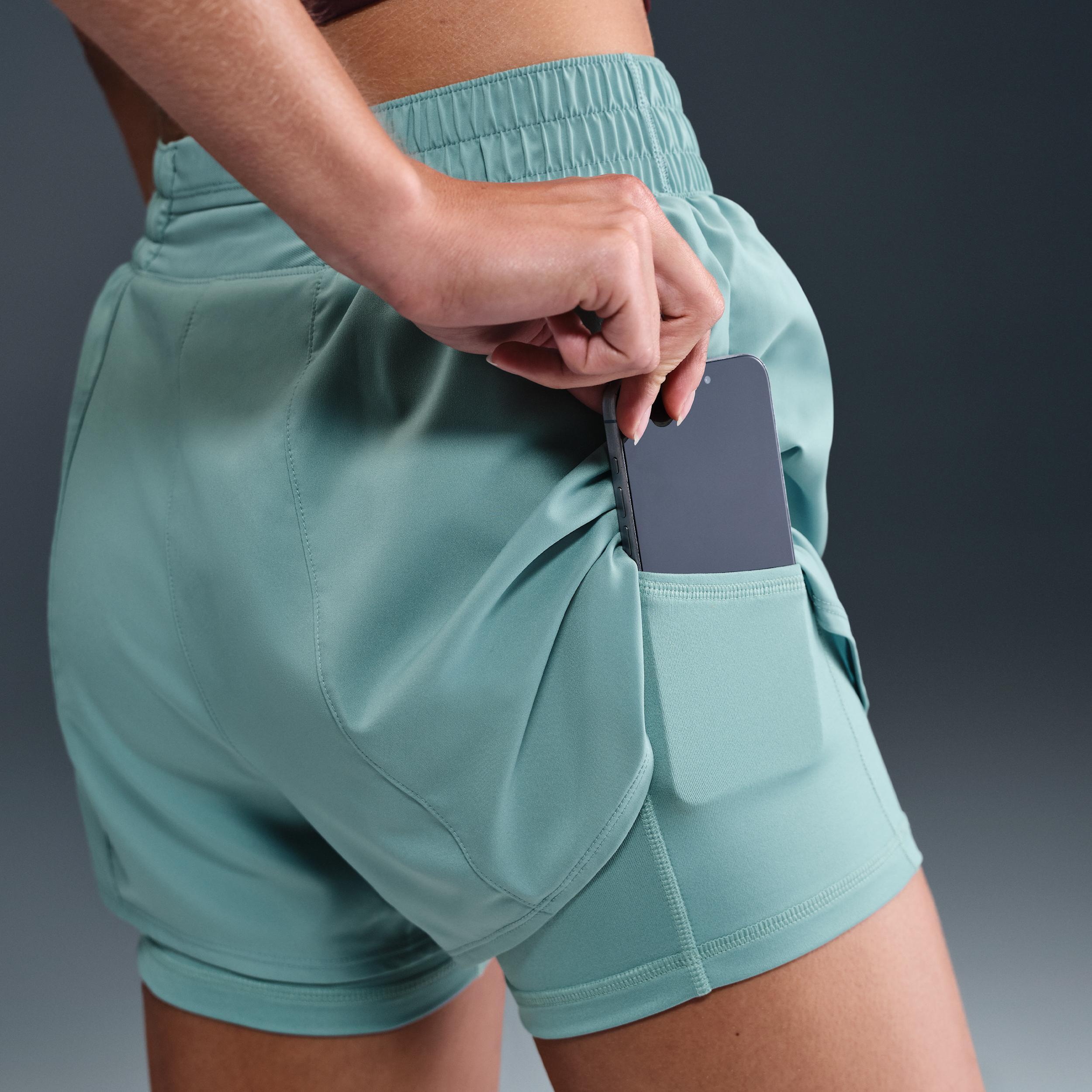 Nike Women's One Dri-FIT High-Waisted 3" 2-in-1 Shorts Product Image
