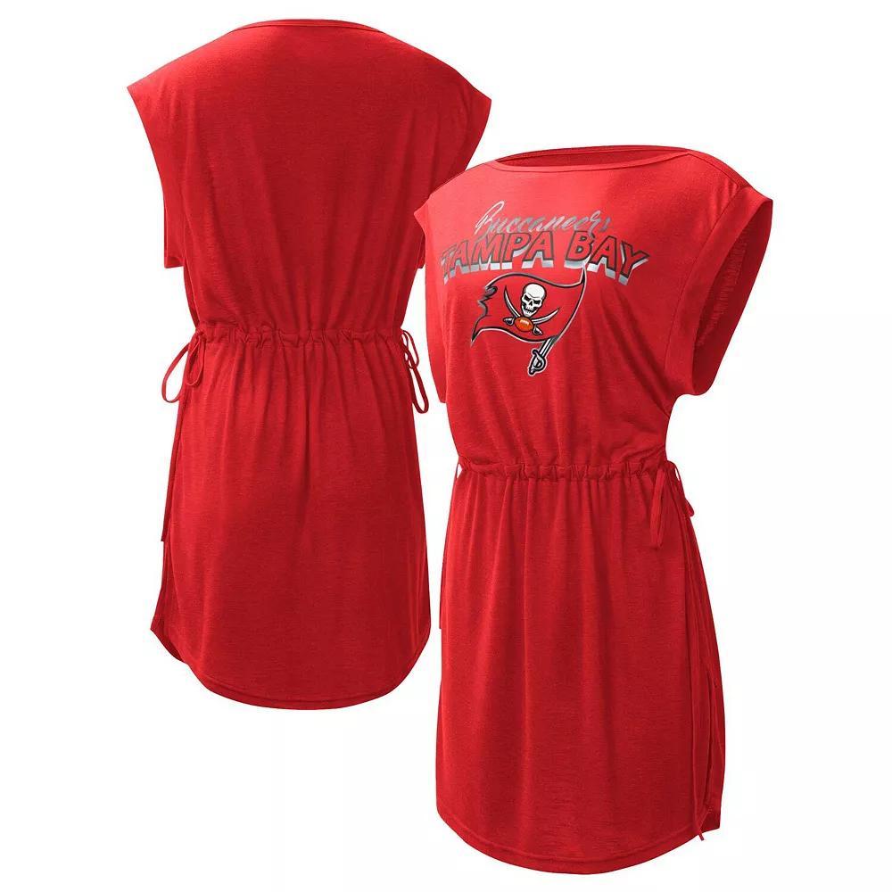 Women's G-III 4Her by Carl Banks Red Tampa Bay Buccaneers G.O.A.T. Swimsuit Cover-Up, Size: 2XL Product Image