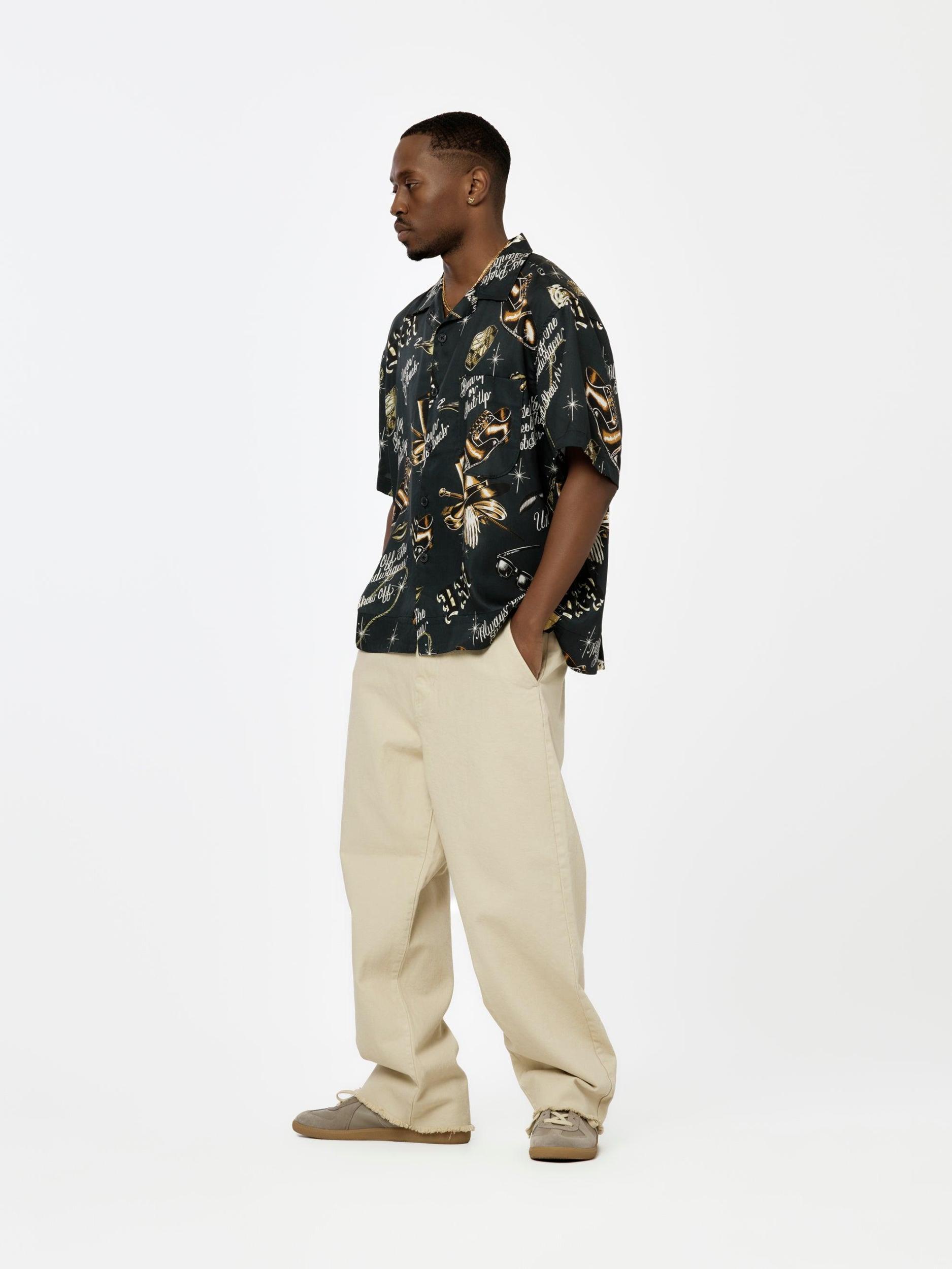 BXR + UNION GENTS OF DESIRE S/S BUTTON UP SHIRT (Black) Product Image