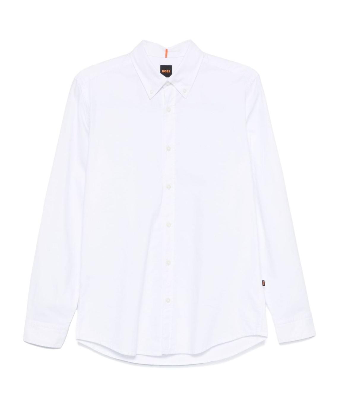 HUGO BOSS Button-down Cotton Shirt In White Product Image