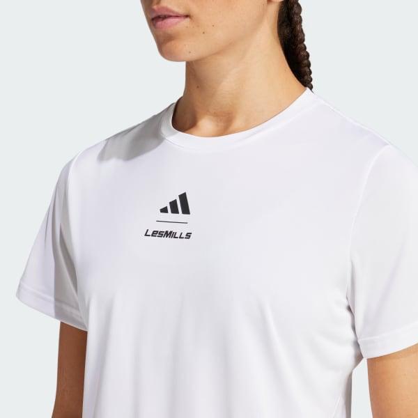 adidas Les Mills Graphic Tank Top White M Womens Product Image