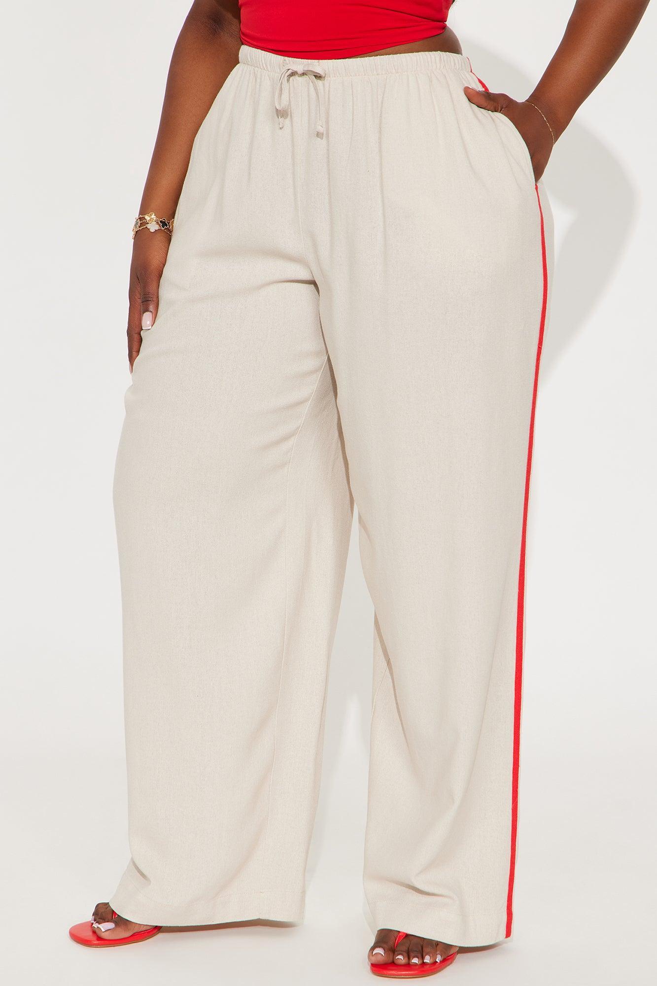A Flight Away Wide Leg Linen Pant - Natural Product Image