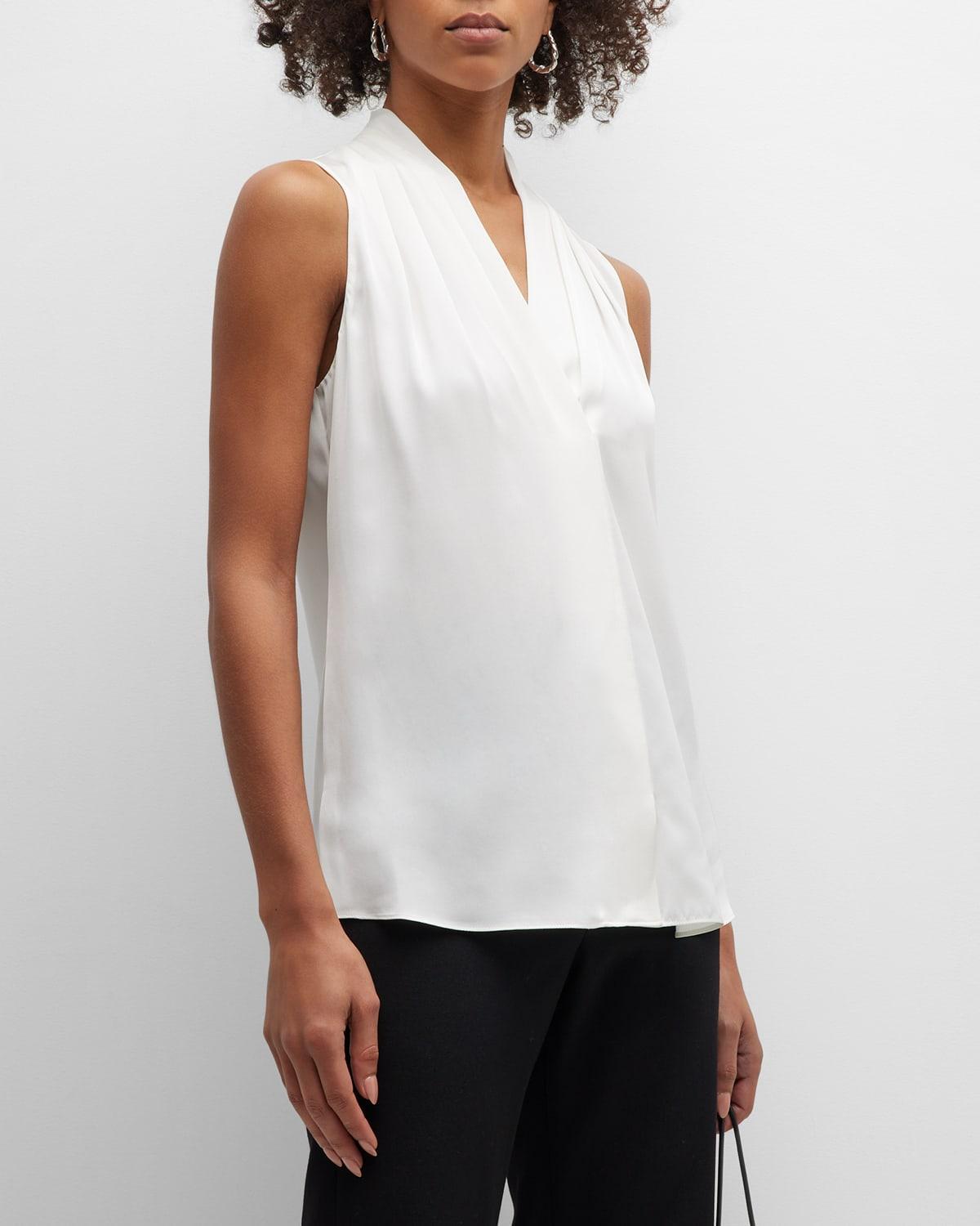Womens Mila Sleeveless Silk-Blend Blouse Product Image