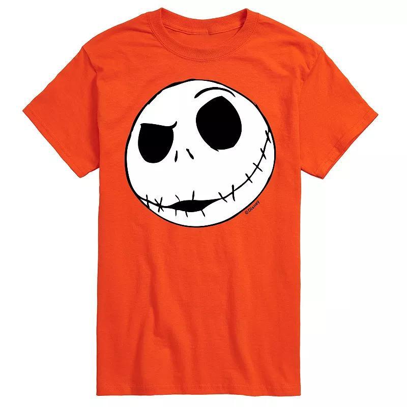 Disney's The Nightmare Before Christmas Jack Skellington Men's Face Graphic Tee, Size: Medium, Athletic Grey Product Image