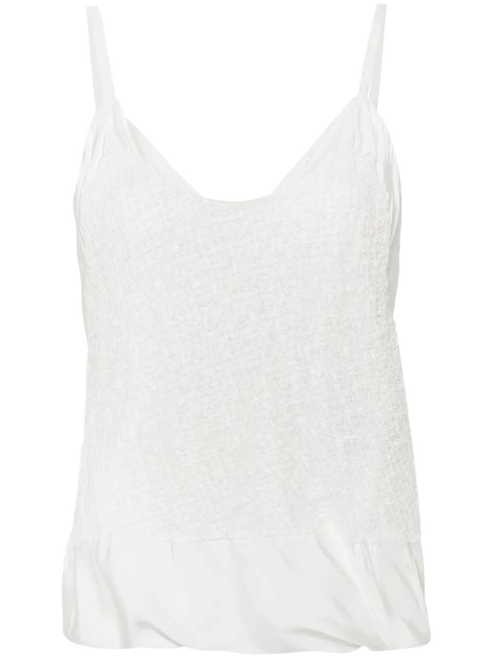JIL SANDER Openwork-detail Tank Top In White Product Image