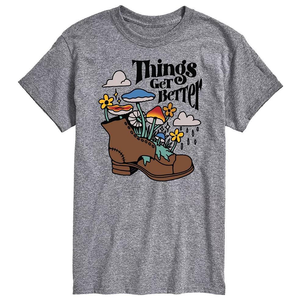 Big & Tall Things Get Better Tee, Mens Product Image