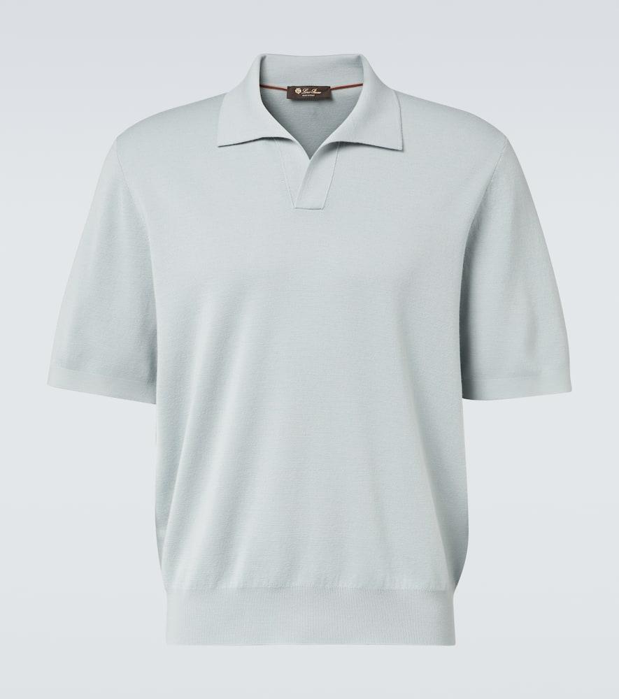 LORO PIANA Empire Virgin Wool Polo Sweater In Gray Product Image