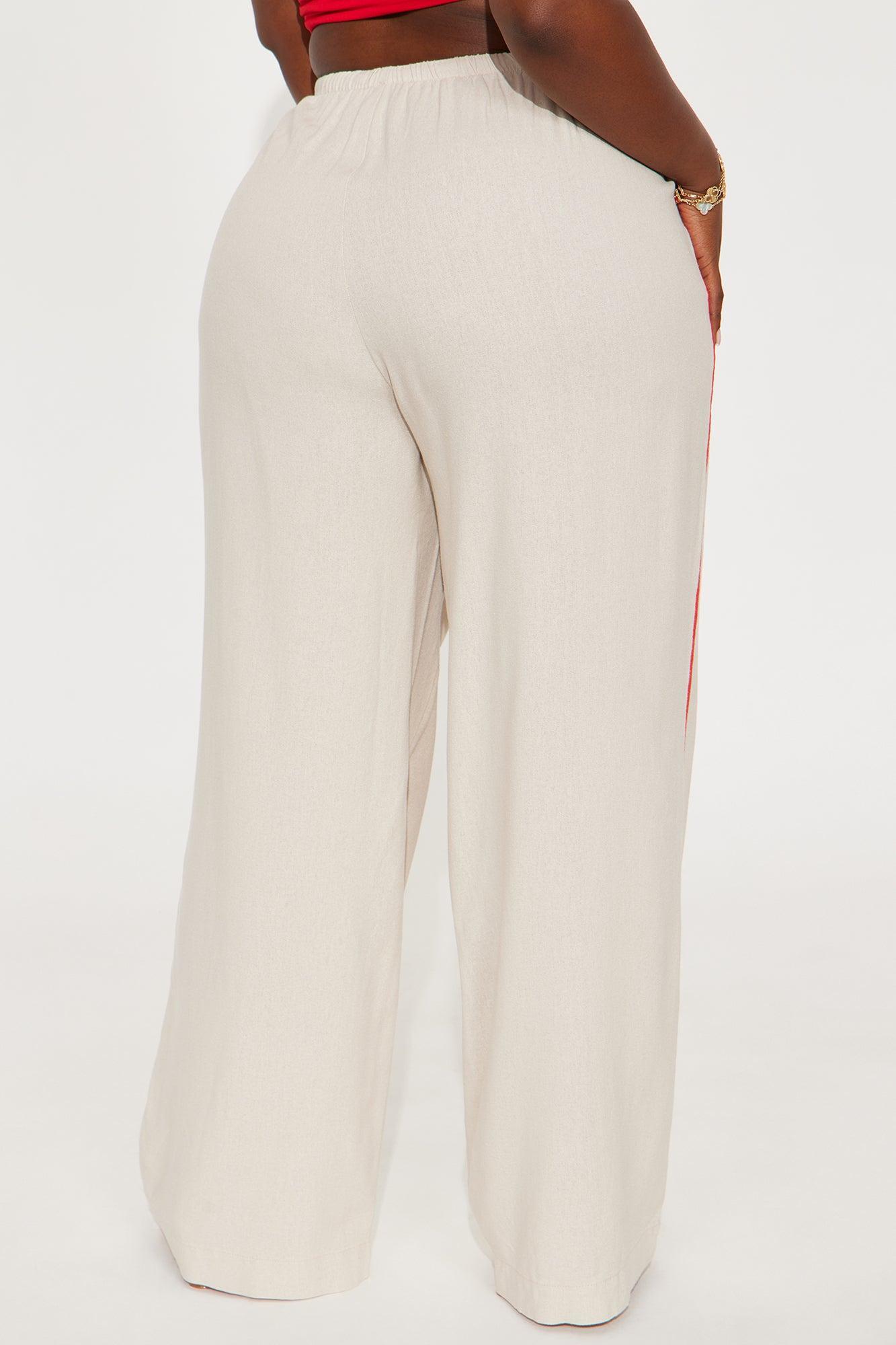 A Flight Away Wide Leg Linen Pant - Natural Product Image
