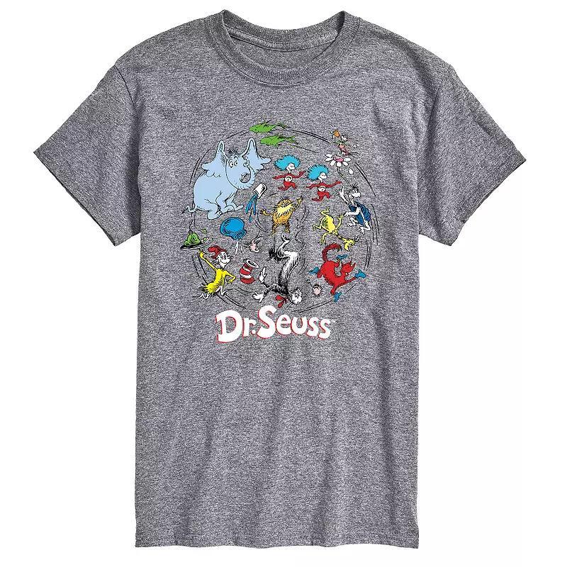 Men's Dr. Seuss Pattern Tee, Size: Small, Gray Product Image