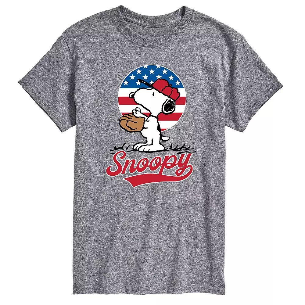 Mens Peanuts Snoopy Baseball Tee Product Image