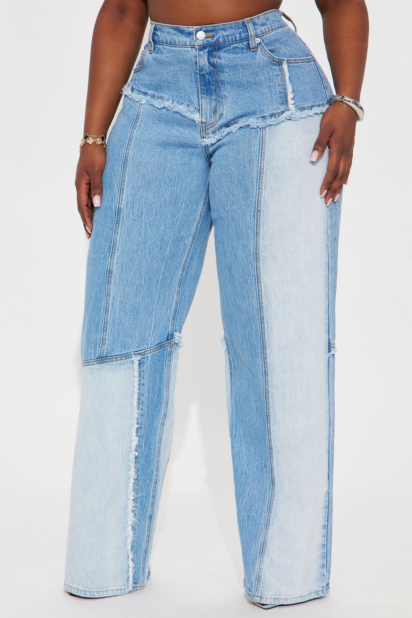 Mon Amour Wide Leg Denim Jeans - Medium Wash Product Image