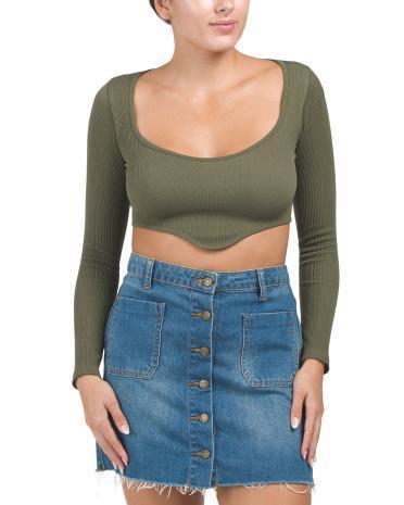 Long Sleeve Seamless V Front Top for Women | Spandex/Nylon Product Image