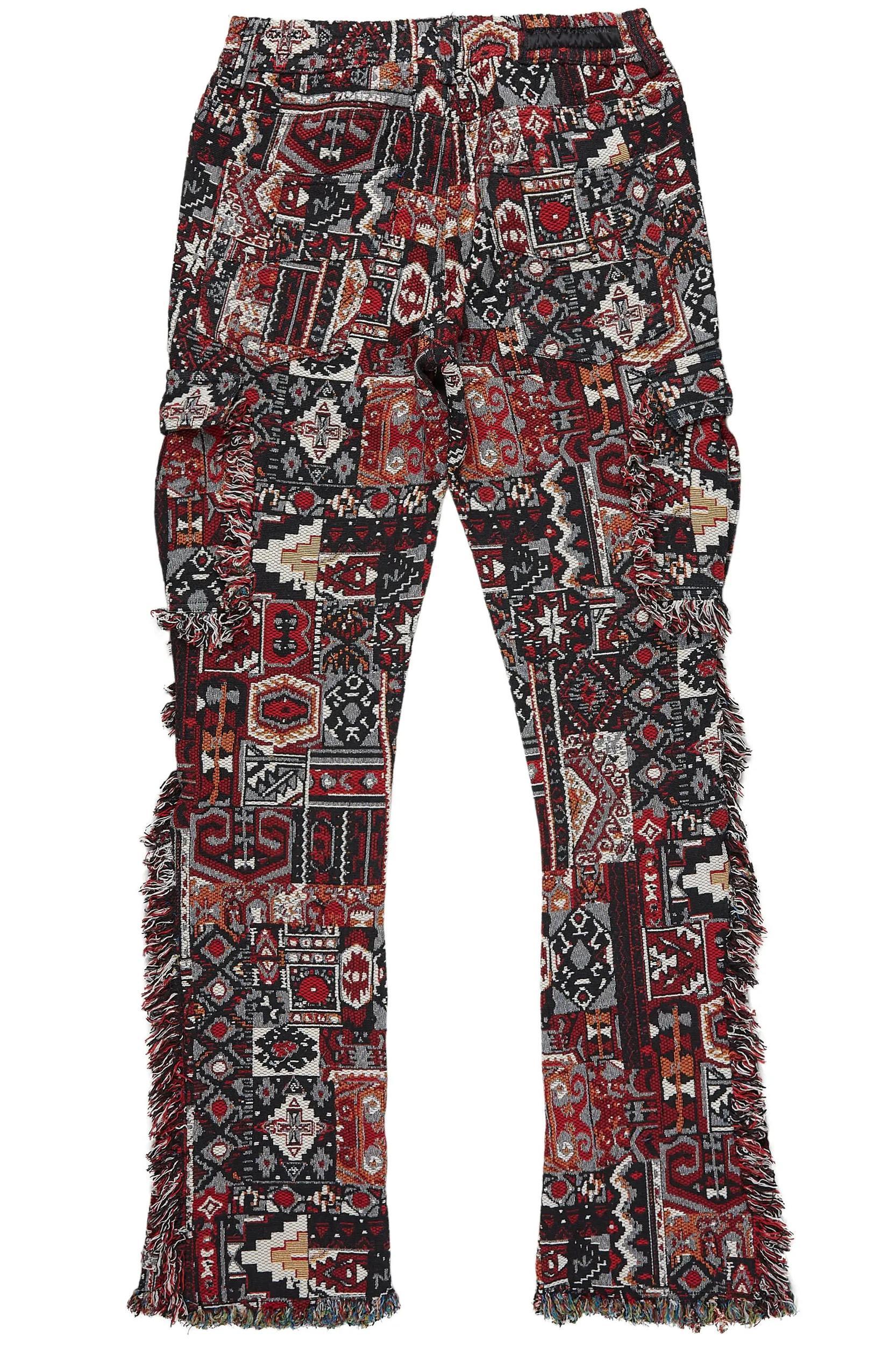 Ayami Black/Multi Slim Tapestry Flare Jean Male Product Image