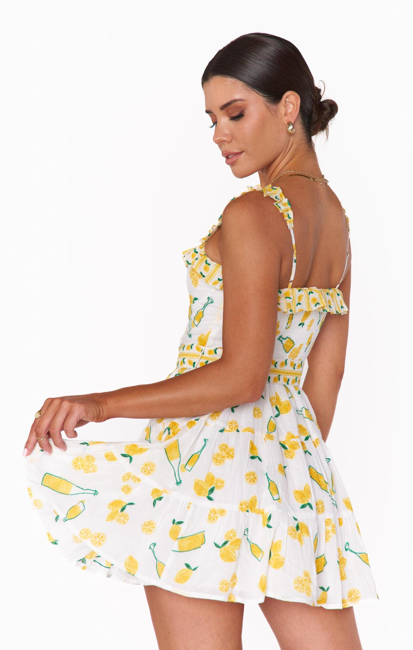 Jolene Mini Dress ~ Limoncello Embroidery Product Image