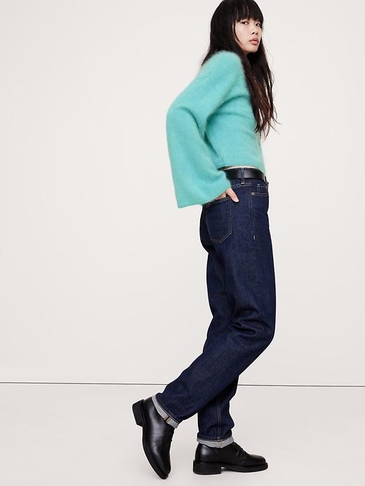 Brushed Cashmere Flare-Sleeve Cardigan Product Image