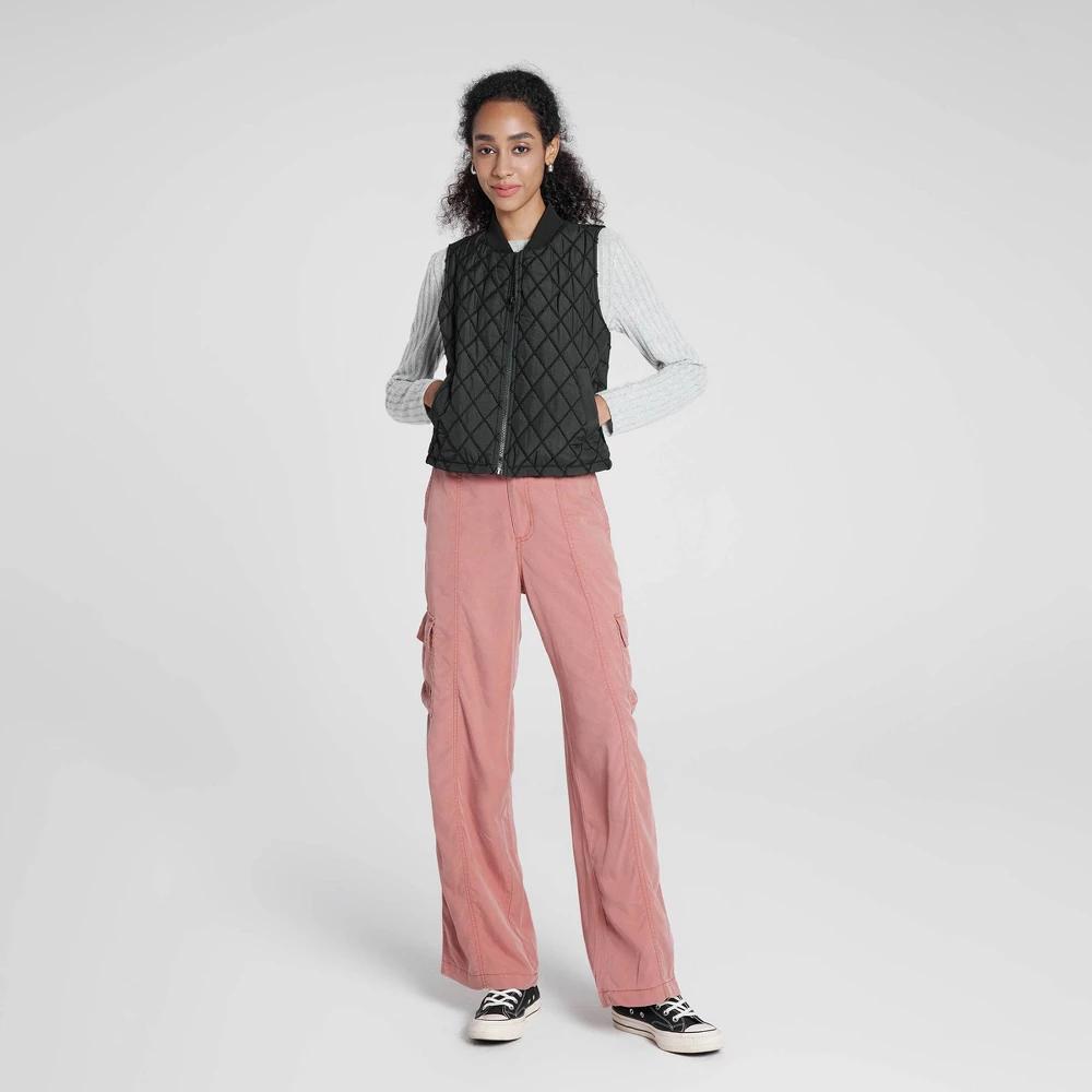 Womens Quilted Vest - Wild Fable Black L Product Image