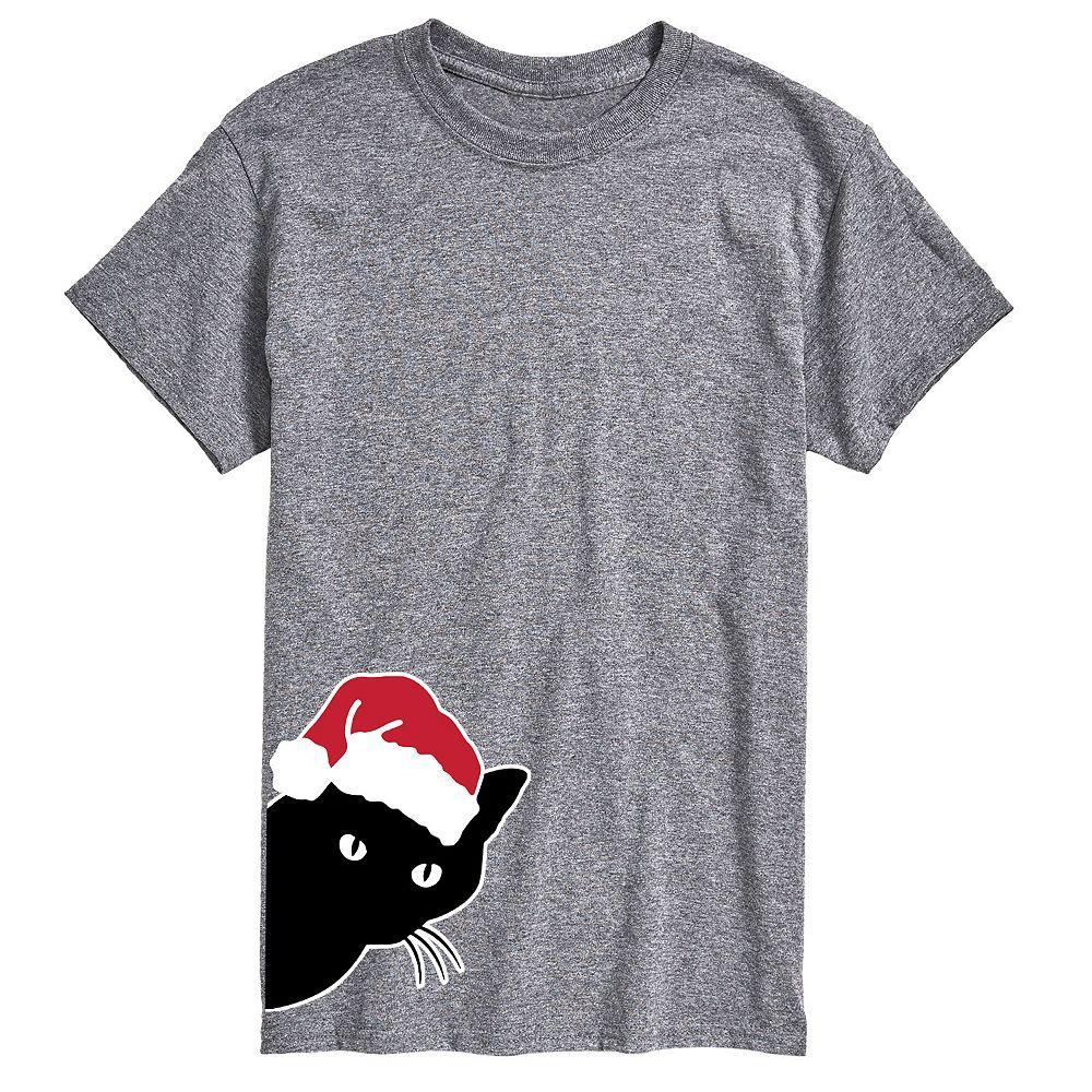 Men's Peeking Cat Tee, Size: Medium, Gray Product Image