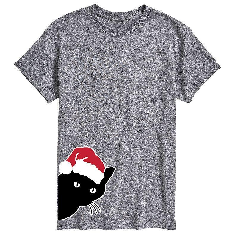 Men's Peeking Cat Tee, Size: Medium, Gray Product Image