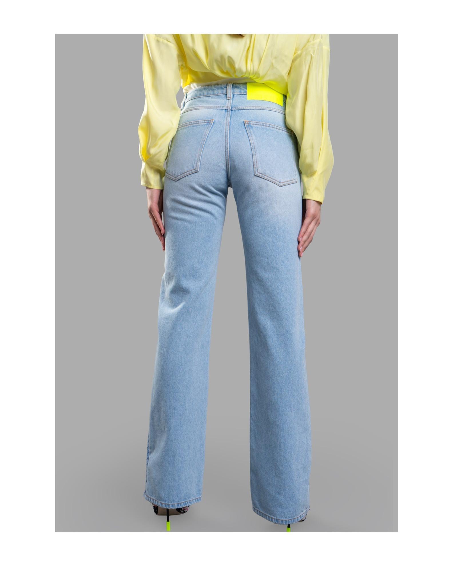 MSGM Logo Denim Trousers In Blue Product Image