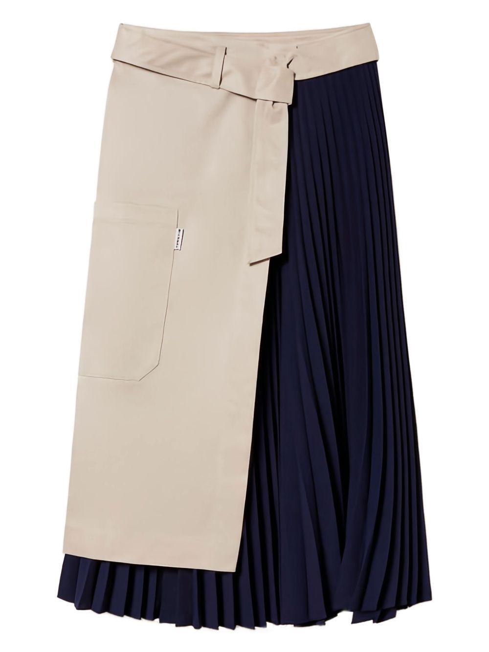pleated wrap skirt Product Image