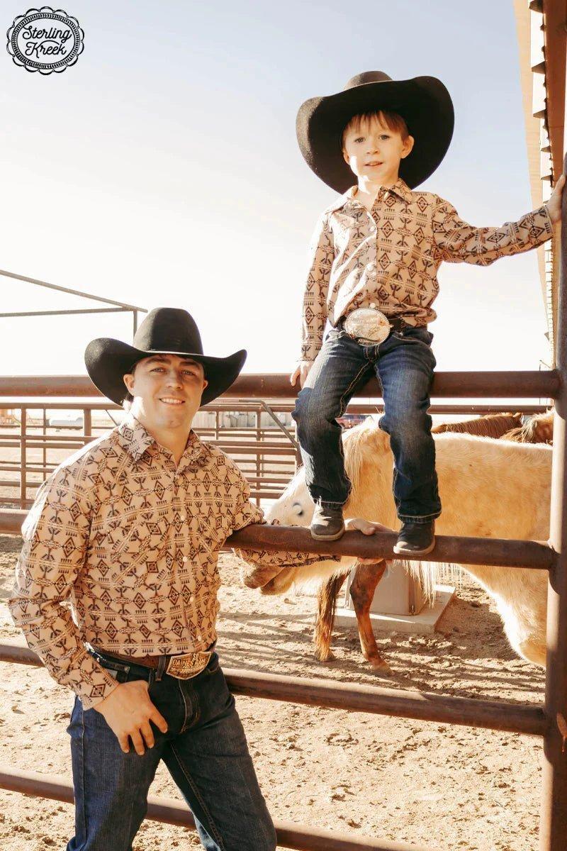 Mens PLUS Sitting Bull Button Up Product Image