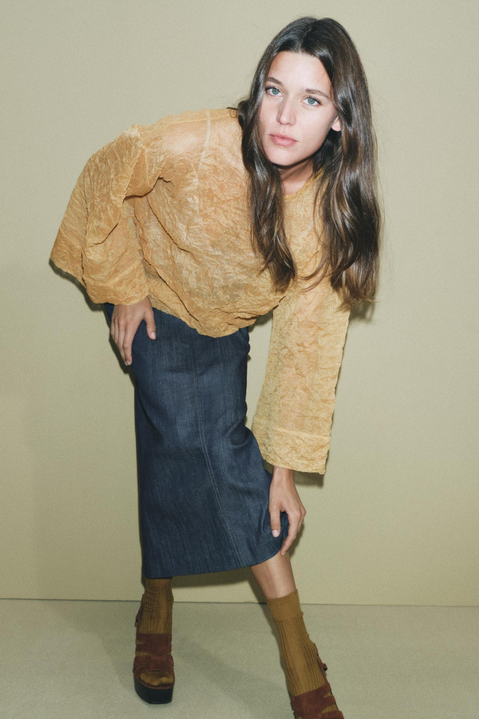 WRINKLED KIMONO TOP Product Image