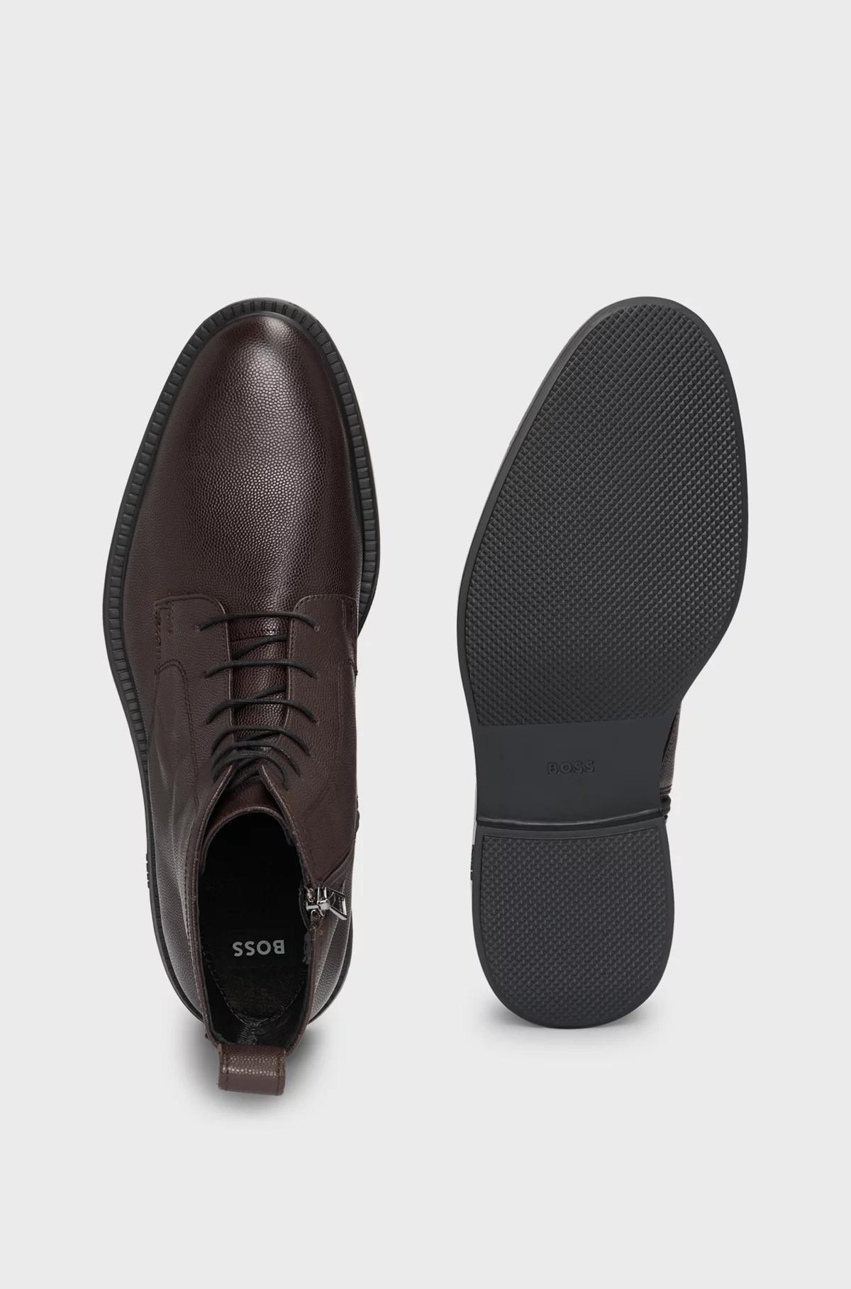 Boss Printed Leather Gore-Tex Half Boots with Rubber Outsole Product Image