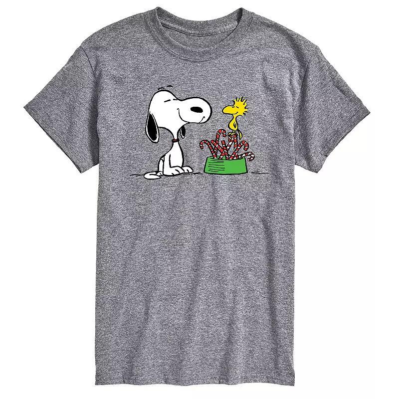 Big & Tall Peanuts Snoopy & Woodstock Candy Canes Graphic Tee, Mens Product Image