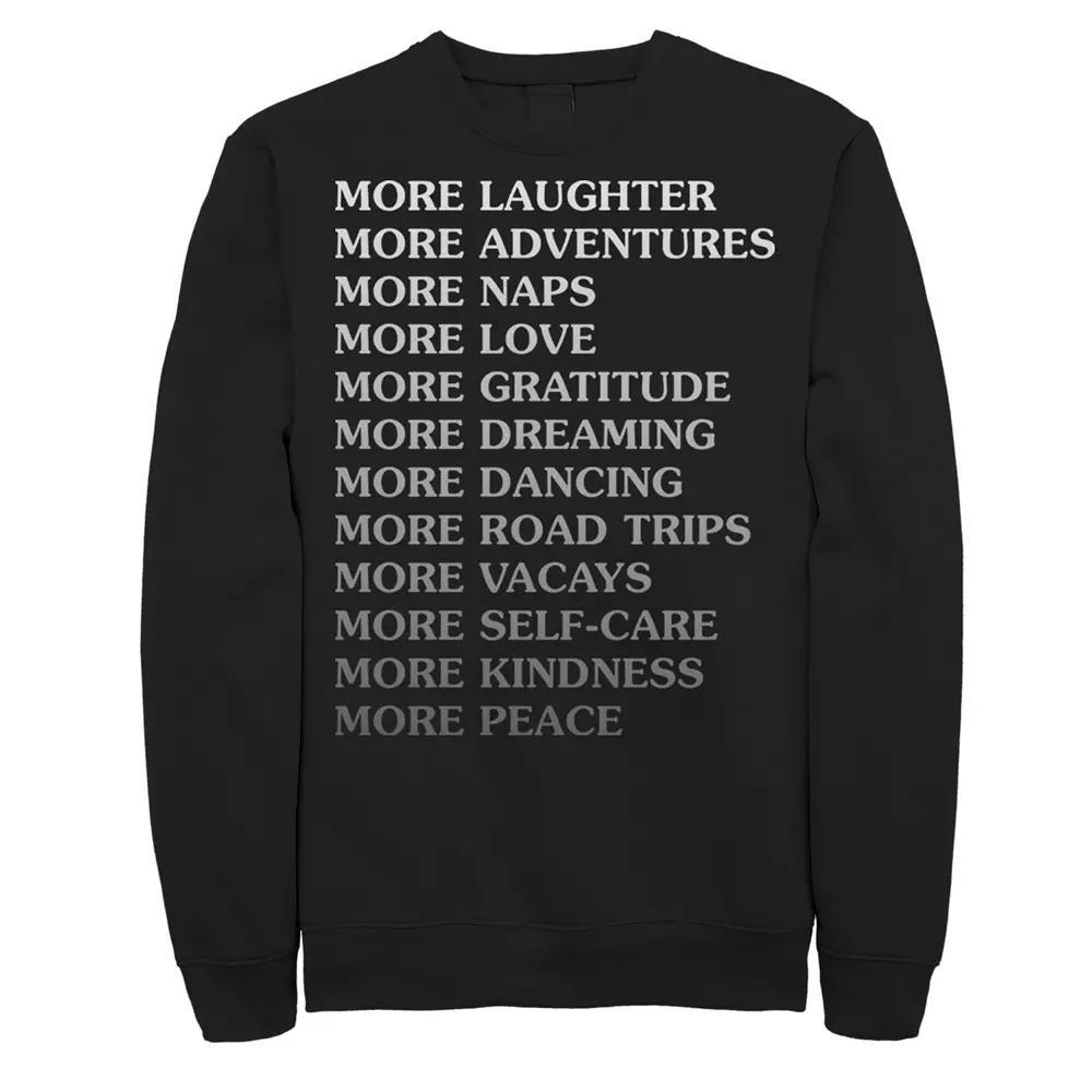 Men's Fifth Sun More List Faded Sweatshirt, Size: Large, Black Product Image