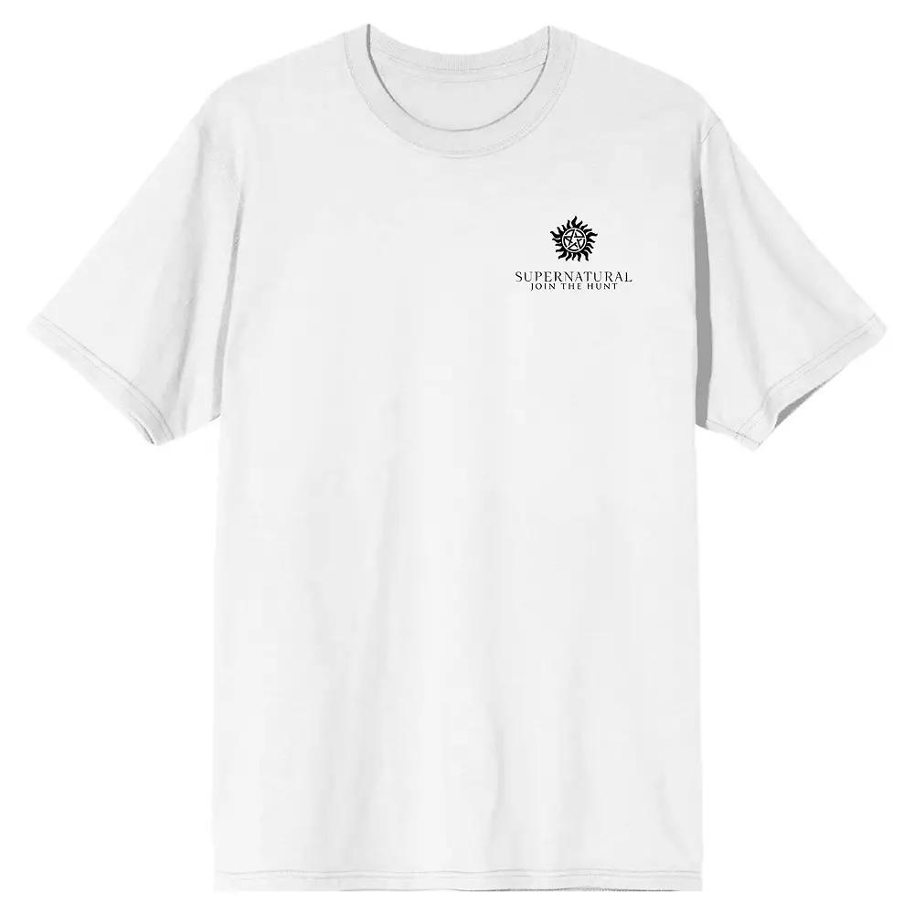 Men's Supernatural Logo Join the Hunt Short Sleeve Graphic T-Shirt, Size: XL, White Product Image