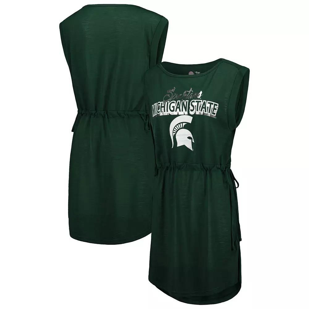 Women's G-III 4Her by Carl Banks Green Michigan State Spartans GOAT Swimsuit Cover-Up Dress, Size: Small Product Image