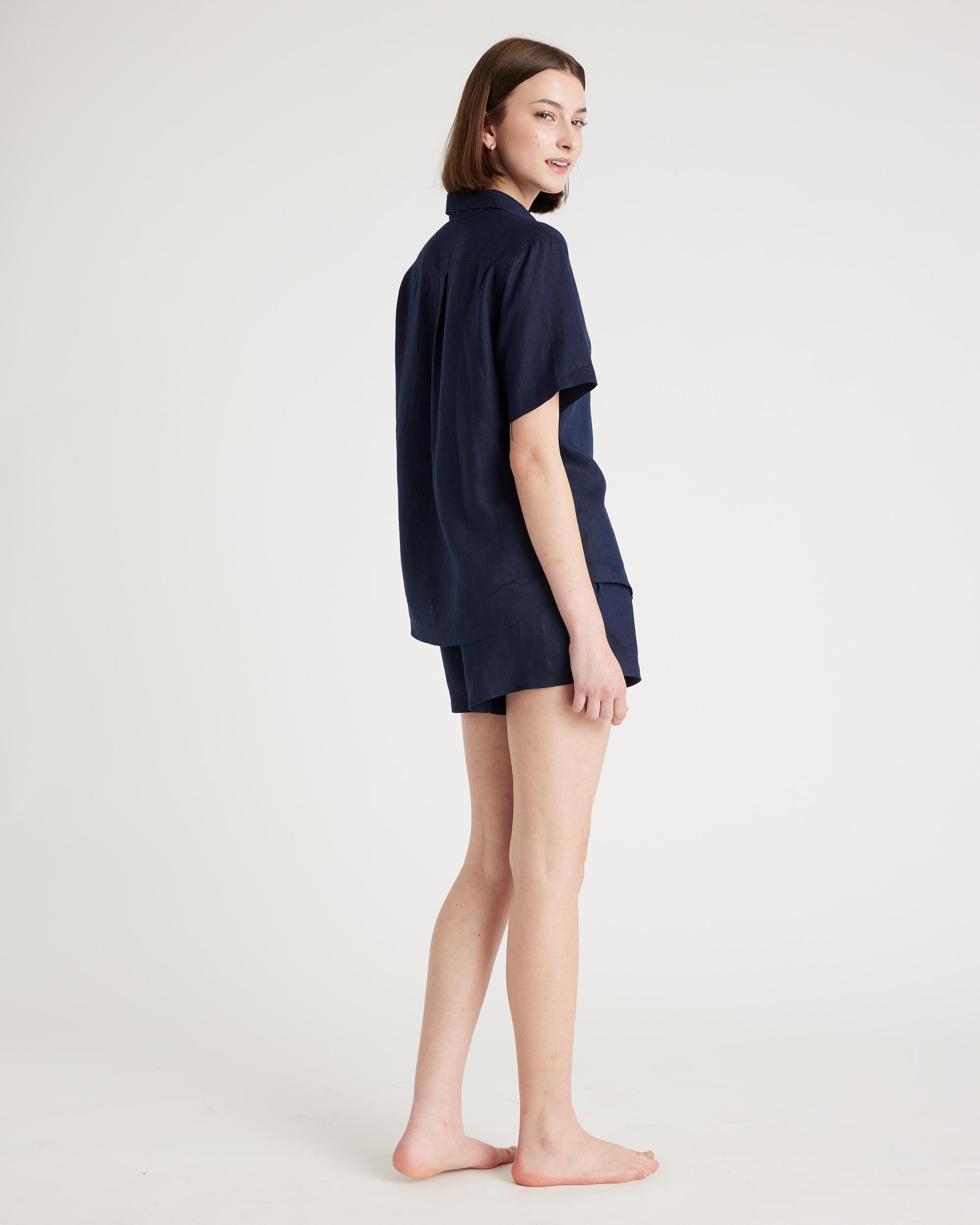 Quince | Women's 100% European Linen Shorts Pajama Set Size XS Product Image