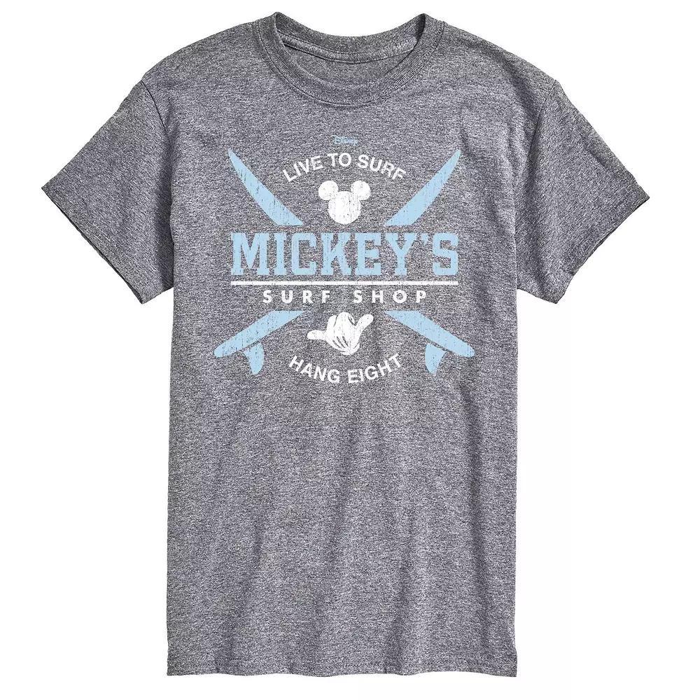 Disney's Mickey Mouse Big & Tall Surf Shop Graphic Tee, Men's, Size: Large Tall, Gray Product Image