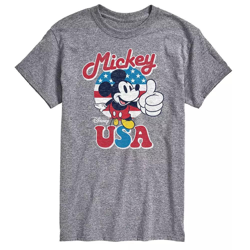 Disney's Mickey Mouse Men's USA Graphic Tee, Size: XXL, Gray Product Image